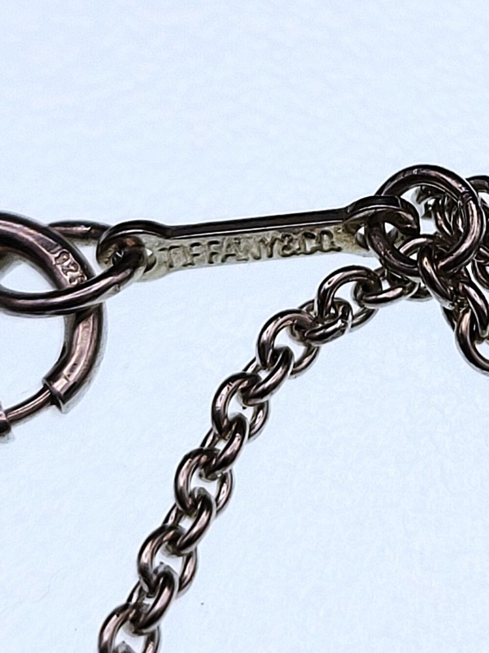 Tiffany & Co. Elsa Peretti Bean Pendant 18mm on 17" chain .925 - Picture 4 of 6